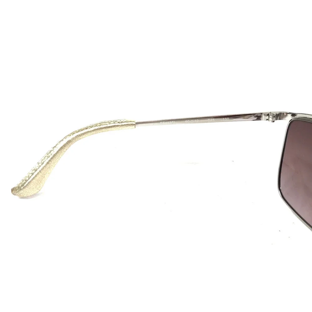 Salvatore Ferragamo Sunglasses SF113SI 045 Gold Silver w/ Purple Gradient Lenses